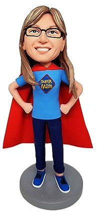mydedor Individueller Wackelkopf, lebensechte Figur, personalisierte Skulptur, Geschenke für Auto, Büro, Armaturenbrett, handgefertigtes Geschenk für Mutter, Chef, Tante, Frauen, exquisite Details