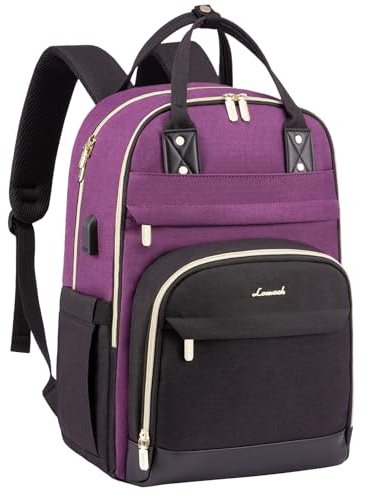 LOVEVOOK Laptop Backpack 15.6 inch, Large Rucksack Bag for Women | with USB Port, Waterproof Stylish Computer Bags Ladies Back pack Womans for School Work Travel Student Teacher