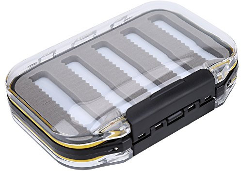 Fliegenköder-Box, Fliegenfischen-Fliegen-Set, Leicht, Tragbar, Doppelseitig, Fliegenfischen, Köderbox, Schaumstoff Gepolstert, (Schwarzer Sägezahntyp vom Typ A)