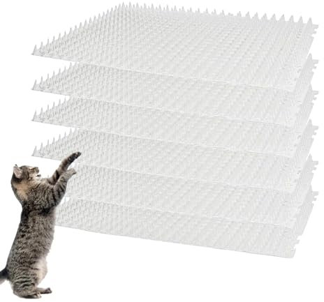 Tapis Anti-Chat avec Pointes, 6 Tapis Répulsifs pour Chat Chien, Anti Chat Repousse Tapis Anti Chien avec Epine, Barriere Anti Chat Exterieur pour Jardin, Clôtures,Canapé