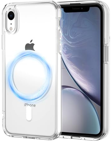 XTCASE für iPhone XR Hülle Magnetisch kompatibel mit Magsafe, Transparent Handyhülle für iPhone XR Durchsichtige PC Rückseite + TPU Bumper - Crystal Clear