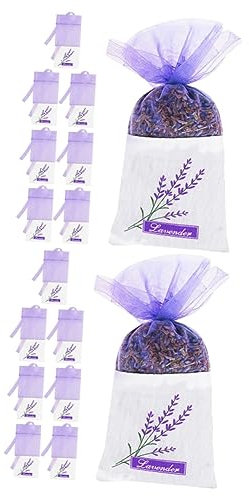 TOGEVAL 16pezzi Sacchetti Profumati Vuoti Di Lavanda Bustine Decorative Per Armadi Ufficio e Auto Per Aromatizzare e Purificare Gli Ambienti