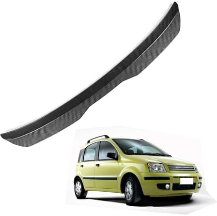 KizmiQ Auto Spoiler Posteriori per Fi-at Panda II MK3/Mk4 (Type 169 319) 2003-2020 Nastro Installare Adesivo,ABS Alettone Tetto Posteriore Tuning Ala Styling Accessori,B/Carbon Fiber