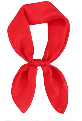 DAMILY 70 x 70 cm Bandana Damen Seidentuch Kopftuch Sommer Schal Haarschal