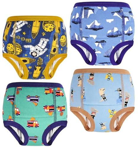 MOEMOE BABY Töpfchen Trainingshose 4 Stück Baby Trainingshosen Töpfchen Unterwäsche Kinder für Jungen 9 Jahre