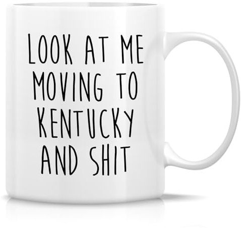 Tazas De Cerámica Mudarse A Kentucky - Mudarse A Kentucky Tazas De Té Decorativas Moderna Tazza Di Latte, Para Cocina, Bebidas Calientes, Oficina, 330ml