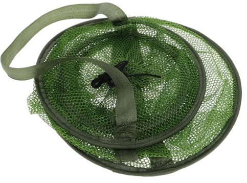 MOTHNUR Gabbia da Pesca Pieghevole a Tre Strati in Nylon, Rete Portatile Maglia Fine per Cattura e Conservazione Pesci, Adatta per Pesca in Acqua Dolci e Salate, Cestino Trappola
