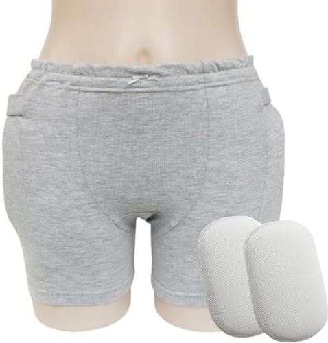 Hip Protector Pads Brief Fall Prevention Fracture Shorts Fall Injury Prevention Hip Support Breathable Underwear(Women,XL)