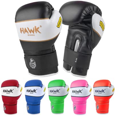 Kids Boxing Gloves for Kids Children Youth Punching Bag Kickboxing Muay Thai Mitts MMA Training Sparring Gloves (Black, 6 oz)