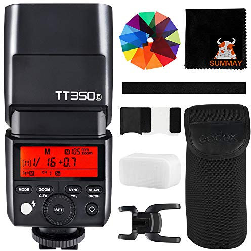 GODOX TT350C Caméra Flash TTL 2.4G HSS 1 / 8000s GN36 Speedlite Compatible avec Canon DSLR Caméras 5D Mark III 80D 7D 760D 60D 600D 30D 100D 1100D (TT350-C)