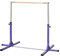 HOMCOM Gymnastics Bar, Height Adjustable Gymnastics Horizontal Bar for Kids, Home Gym Training Children Junior Kip High Bar Fitness, Purple