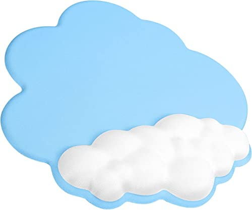 AJAZZ Cloud-Soft Gaming-Mauspad,Handgelenkauflage,Ergonomisches Cloud-Handgelenkauflage Mauspad mit Memory Schaum,Rutschfeste Unterseite,Leicht,Einfache Schmerzlinderung,Bequem für Heimbüro,PC,Mac