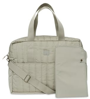 Jollein Wickeltasche Puffed Moos - Olive Green - Wasserabweisend - Kinderwagentasche - Babytasche Multifunktional - Olivgrün