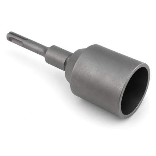 SDS Plus Erdungsbohrer, Bohrschrauber aus Geschmiedetem Stahl, Robuster T-Rod-Pfostentreiber Zum Bohren von Erdungsbohrern mit Bohrhammer (45mm)