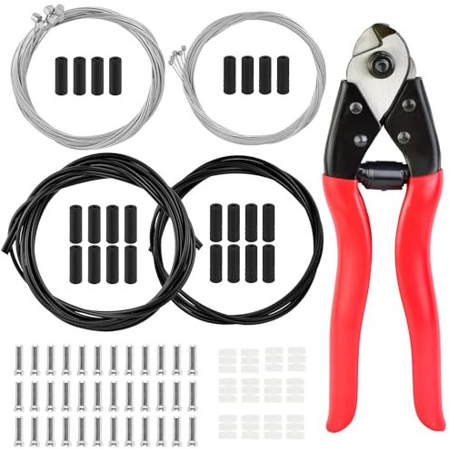 MuHize Bike Brake Cable - Upgraded 87 PCS Brake Lines Contain Stainless Steel Wire Cutter & Shifter Cables with Housing for Mountain/Road Bikes