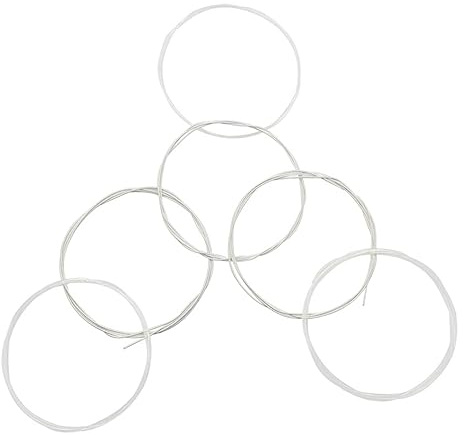 NULYLU 6 Stück Klassische Nylon Gitarrensaiten für Akustikgitarre mit Hoher Verschleißfestigkeit und Angenehmer Spannung für Musiker und Gitarrenanfänger