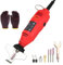 Electric Chainsaw Sharpener Kit - Comes with Chain Saw Sharpener Tool, 3 File Size Diamond Sharpening Wheels, Angle Attachment, Wrench