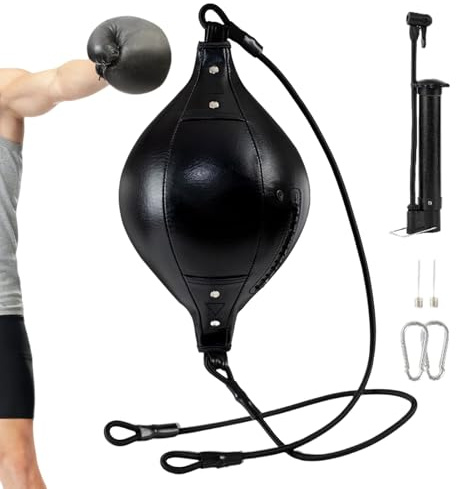Boxing, Punchingball Für Fitness, Elastischer PU-Leder Doppelendball Für Fitness Koordination Core Training Übung Workout