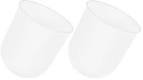 VALICLUD Portacepillos de Plástico Blanco para Baño, Vaso Ligero y Fácil de Sostener, Soporte Simple para Cepillos de Inodoro, Juego de 2 Piezas Adecuado para Limpieza