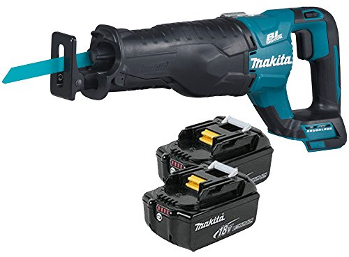 Makita DJR187Z 18V Brushless Reciprocating Saw with 2 x 5Ah Batteries