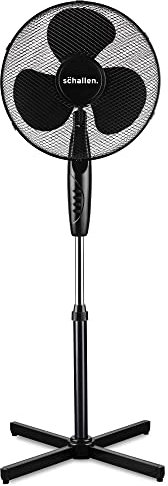 Schallen 16 Electric Oscillating Floor Standing Tall Pedestal Air Cooling Fan (Black)