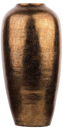 Klassische Dekovase Retro Stil Terracotta Antik- Optik Goldbraun Lorca