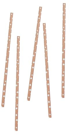 CLUB GREEN 20 Rose Gold DOT Paper Straws, 1.5 x 20 x 7 cm