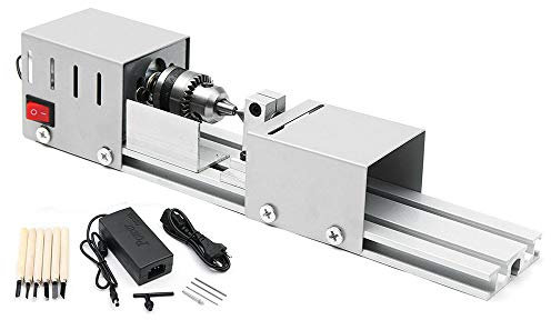 Mini tornio perline lucidatrice, lavorazione CNC per la lavorazione del legno da tavolo, set standard per tornio fai da te con alimentazione DC 24 V