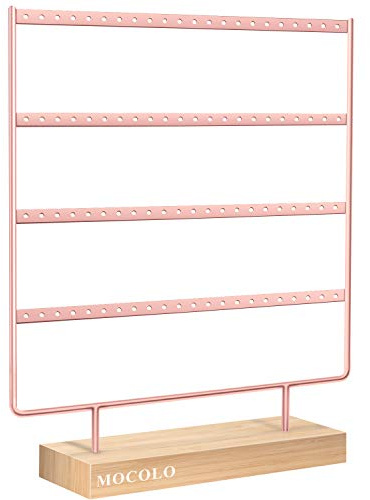 Ohrring-Halter, Ohrring-Organizer, Präsentationsständer zum Aufhängen von Ohrringen (88 Löcher und 4 Ebenen)