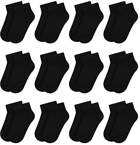 Libella 12 paia di calzini sneaker calzini corti bambino/a Calzettoni bianco e nero a scelta 80% cotone 2862 31-34