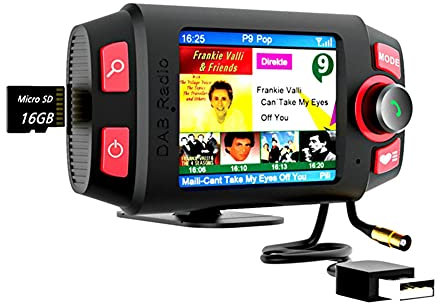 Auto DAB Radio Adapter, Asudaro Auto DAB/DAB+ Adapter für Autoradio Auto DAB Transmitter DAB-C8 Farbbildschirm Auto DAB Digital Broadcast Receiver MP3 Bluetooth Freisprechsender BT Line Out Player