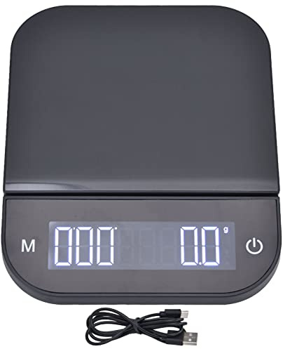 Balance de cuisine numérique, 3 kg grande balance à café rétro-éclairée à LED, double unité, fonction de synchronisation de charge USB, balance de cuisine