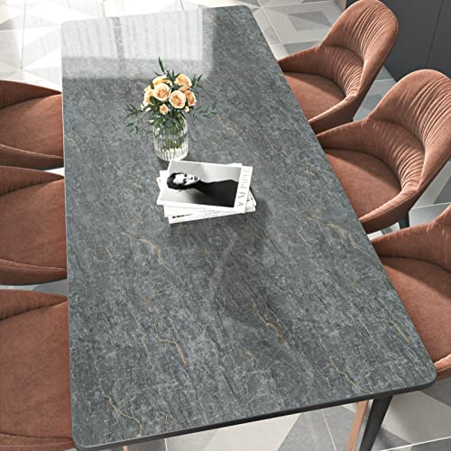 HotDecor Papier Adhesif pour Meuble Papier Peint Adhesif Mural Gris 60cm X 300cm Papier Peint Marbre Gris Rouleau Adhesif Decoratif pour Meuble Cuisine Revêtement Plan de Travail Adhésif Autocollant