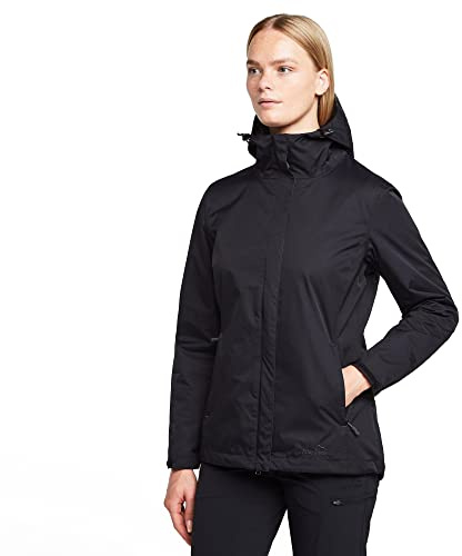 Peter Storm Women's Storm III Waterproof Jacket, Polyamide Taslan Dobby, Roll-Away Hood, Breathable Mesh Lining, Taped Seams, 5000mm Hydrostatic Head (UK, Numeric, 20, Regular, Regular, Black)