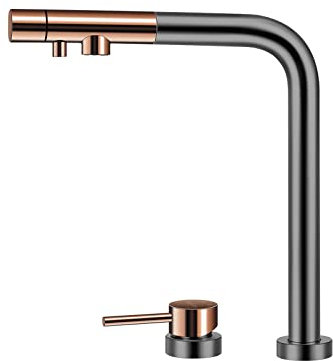 Ksunun 3 Wege Wasserhahn KüChe, Einhebel-KüChenarmatur Kann Steigen Und Fallen, Mischbatterie KüChe FüR Osmoseanlage, 3-In-1 SpüLtischarmatur KüChe, Trinkwasserhahn, Armatur KüChe Edelstah