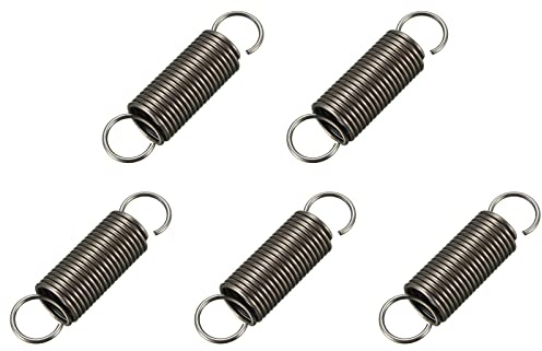 QUARKZMAN 40mm Libero Lunghezza Doppio Gancio Tensione Molla x 5 Pezzi Metallo Estensione Elicoidale Molla Spirale per Industriale Macchine, [Nero]