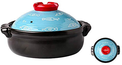 Casseruola Rivestita Antiaderente con Rivestimento in Ceramica E Coperchio Blu, Pentola di Terracotta Pentola di Terracotta Pentole di Cipolla Pentola di Zuppa
