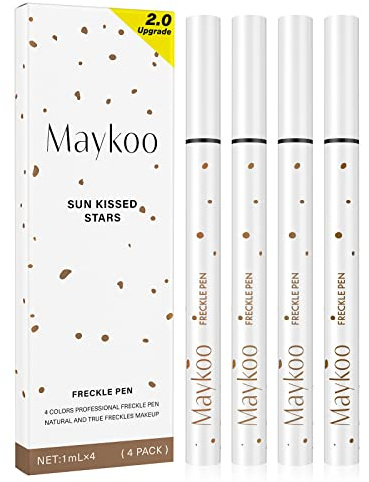 MAYKOO 4pcs Freckles Pen Natürlich & Wasserfest Freckles Pen