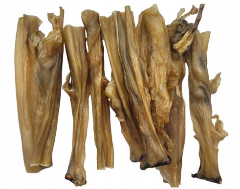 Lucze, Kaninchenhaut für Hundeohne Fell, Hypoallergener Hundesnack Getreidefre, 100% Natur Kauartikel, Schonend Getrocknet, Kauspaß für Allergiker & Sensibelchen, 500g