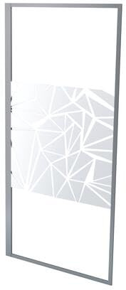 ONDÉE - Paroi fixe en verre trempé de 6 mm pour douche EKLA 185x90 cm - Traitement anti - calcaire - installation réversible - profilé en aluminium chromé réglable +/ - 8 mm - Transparent