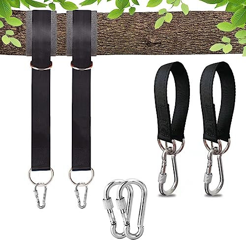 Oneroomone Correa Hamaca, Cuerda Hamaca, Soporte Hamaca, Hamaca Correas Árbol, Fuerte Soporte De Carga, Adecuado para Adultos y Niños, Columpio De Jardín