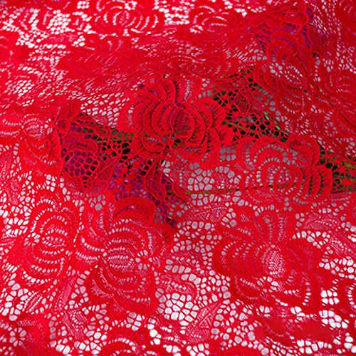 150 Cm Breit Spitzenstoff Spitzenband Spitzenborte Vintage Zierspitze Häkelspitze Dekoband Zierband Für Nähen Handwerk Hochzeit Deko Verkauft Von 1m(Color:rot)