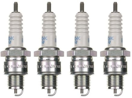 4x Zündkerze BR6HSA – passend für Honda Vision, Bali, X8R, Keeway Pixel, Kymco Cobra, SYM Jet/Red Devil – Zündkerzen Set für Motorrad Roller Scooter