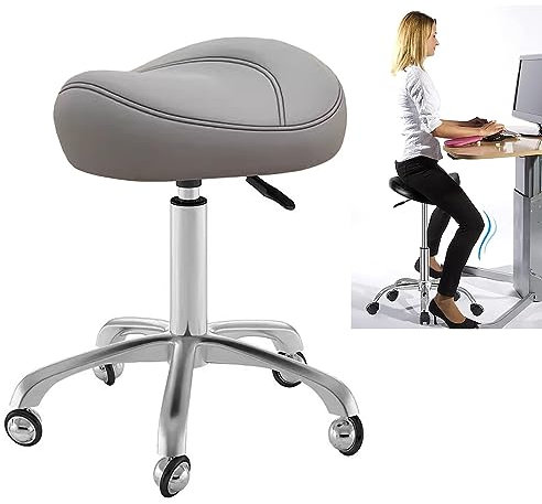 RUVANE Wohnzimmerstuhl mit Sattelsitz - Ergonomischer Bürohocker für Zahnhygiene, Massageschäft, Home Office, verstellbar und bequem, Star of Light