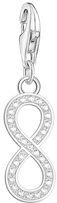 THOMAS SABO Charm-Anhänger Infinity mit Zirkoniasteinen Silber 925 Sterlingsilber