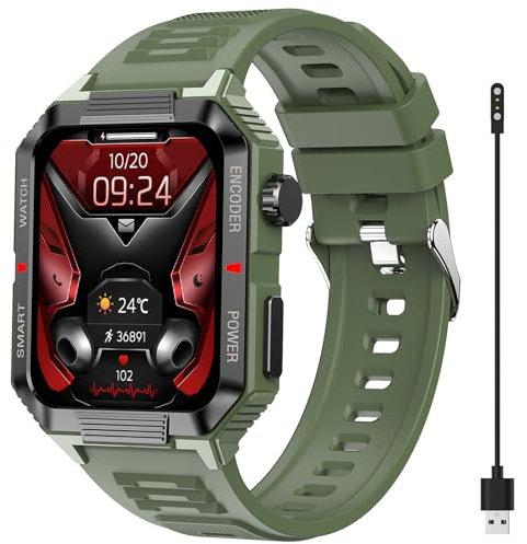 Smartwatch Uomo Donna, 1.99 Orologio Fitness con Effettua Risposta Chiamate, 110+ Sportive Fitness Tracker, Sonno Cardiofrequenzimetro, Contapassi Cronometro Impermeabil IP68 Smart Watch Android iOS