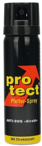 Pfefferspray PROTECT Anti-Dog Direktstrahl oder Breitstrahl 15ml 40ml 50ml 63ml