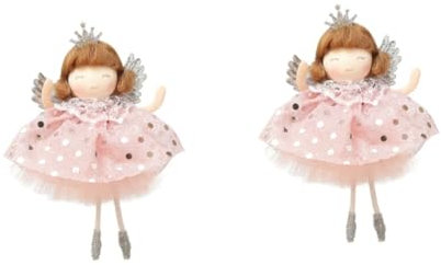 OUNONA 2stücke Weihnachtsstil Hängender Engel Pendent Für Feste Niedliche Weihnachtsdekoration Für Partys Für Mädchen Pinker Mit Feinen Details