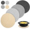Lot de 4 Dessous de Plats Résistants à La Chaleur pour Plats Chauds,18 cm Dessous de Verre en Coton Tissé, Dessous de Plat en Fil de Coton Ronds, sous Plat de Table pour Casseroles,Poêles,Assiettes