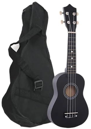 21 Zoll 4 Saiten Ukulele Anfänger Saiteninstrument Holz Ukulele(Bk)